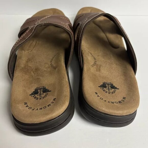 Dockers Men’s Sunland, Brown Slide Sandals, Size 15 M